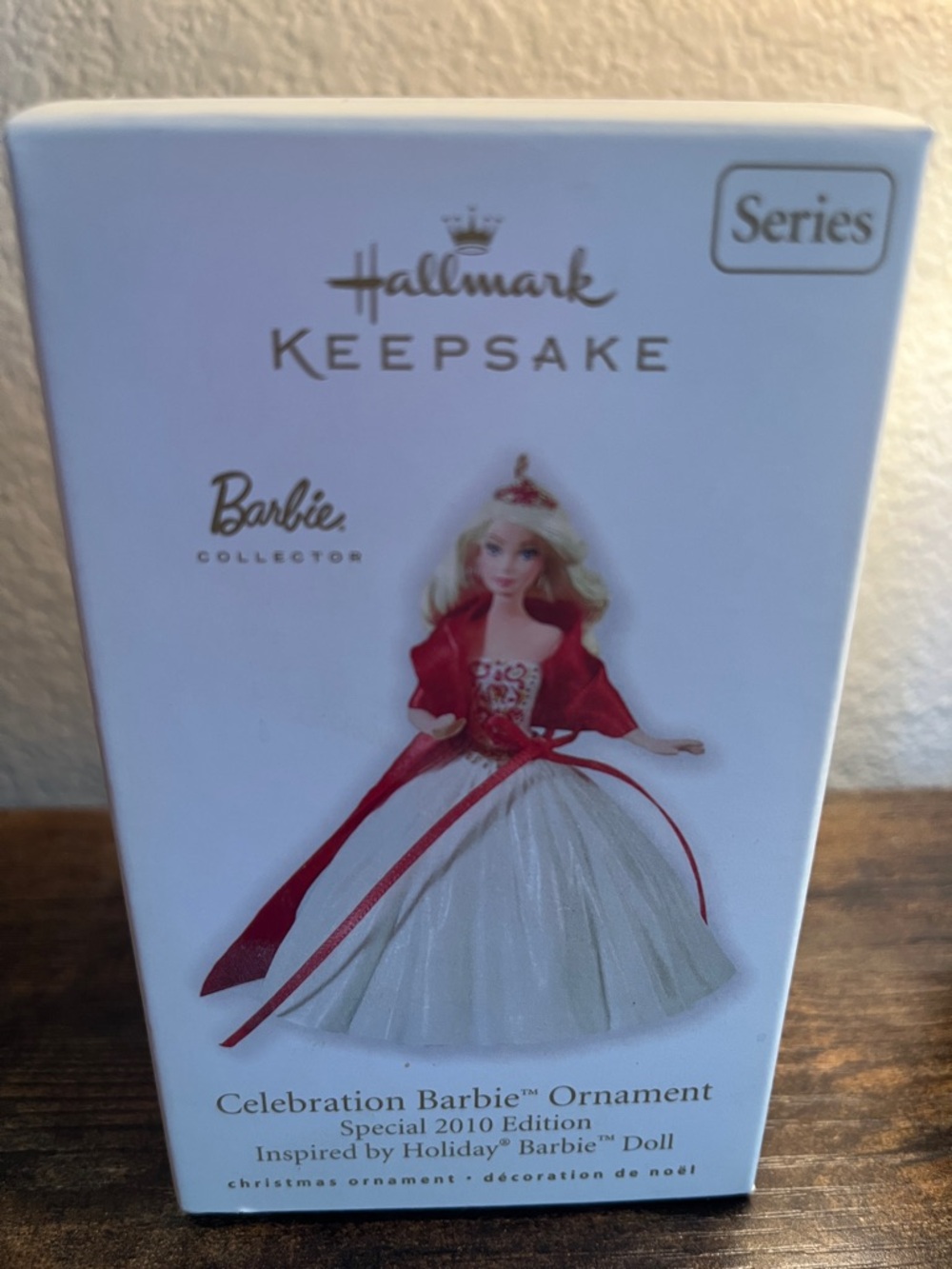 Barbie Celebration Ornament - Red & White